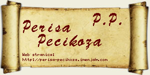 Periša Pecikoza vizit kartica